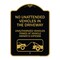 Signmission No Unattended Vehicles in the Driveway Unauthorized Vehicles Towed at Vehicle Owners, BG-1824-23553 A-DES-BG-1824-23553 - alternate 1